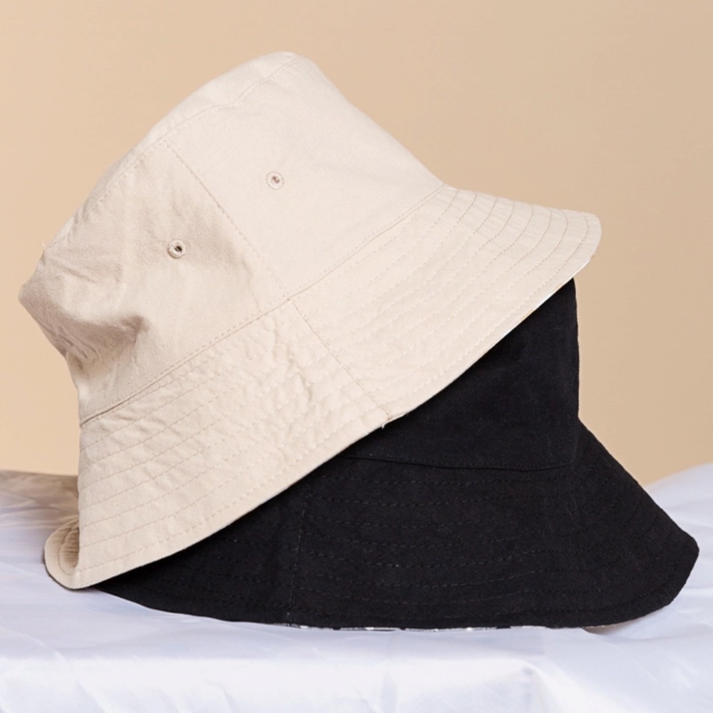 NEW! POL It’s A Drop In the Bucket Hat!! OS Beige,Checkered Inside Accessorize! - Picture 7 of 7